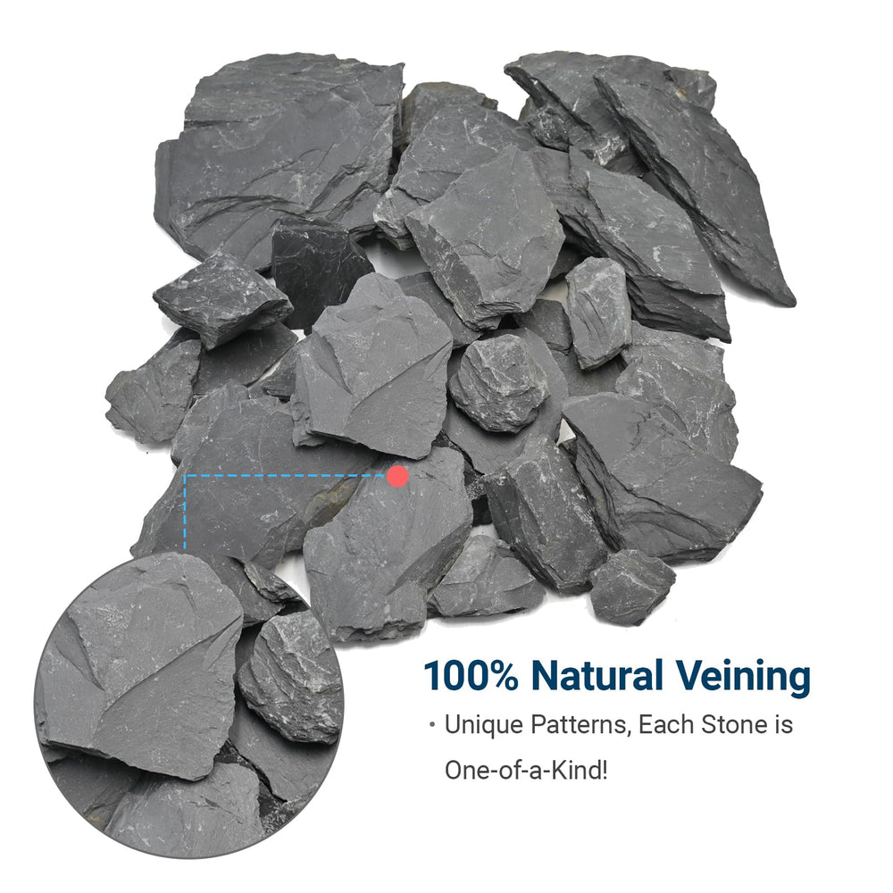 Kingrui slate rock flat stones support stable aquascapes in freshwater or saltwater tanks.