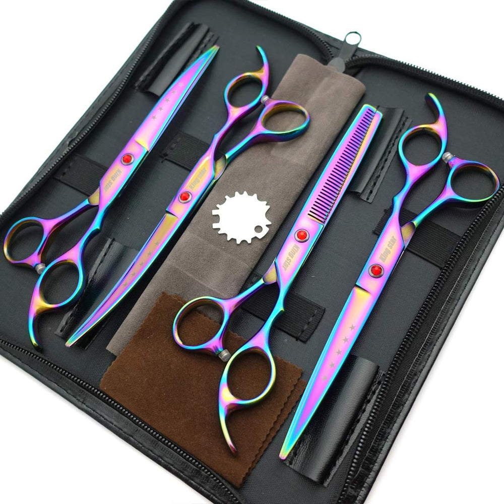 KINGSTAR 7in rainbow thinning scissors for controlled thinning