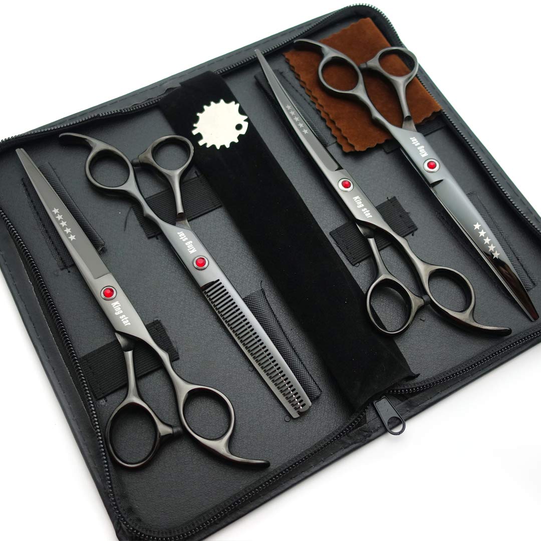 KingSTAR thinning scissors for even fur texture without clipping.