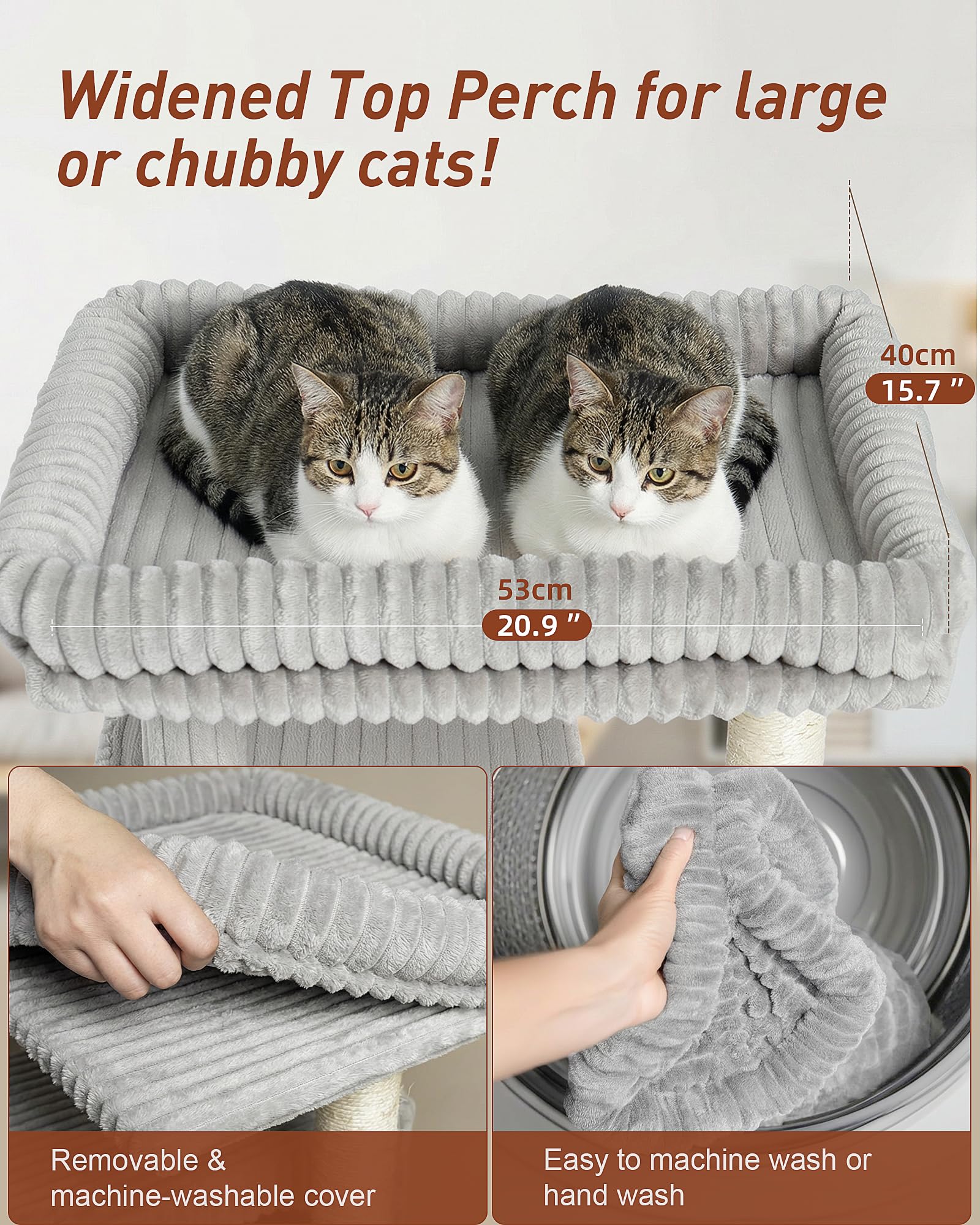 KinoTail cat tree dual-door-condo provides private retreat with easy access.