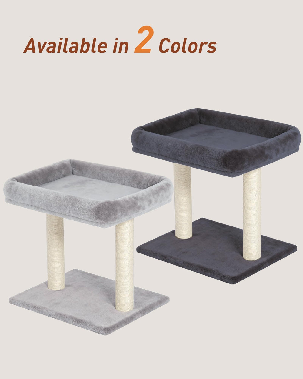 KinoTail cat tree light-gray version complements bright living spaces.