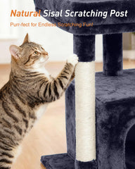 KinoTail cat tree base stays steady with low-ground design
