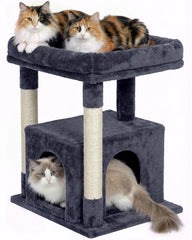 KinoTail cat tree top perch offers roomy lounging for large cats