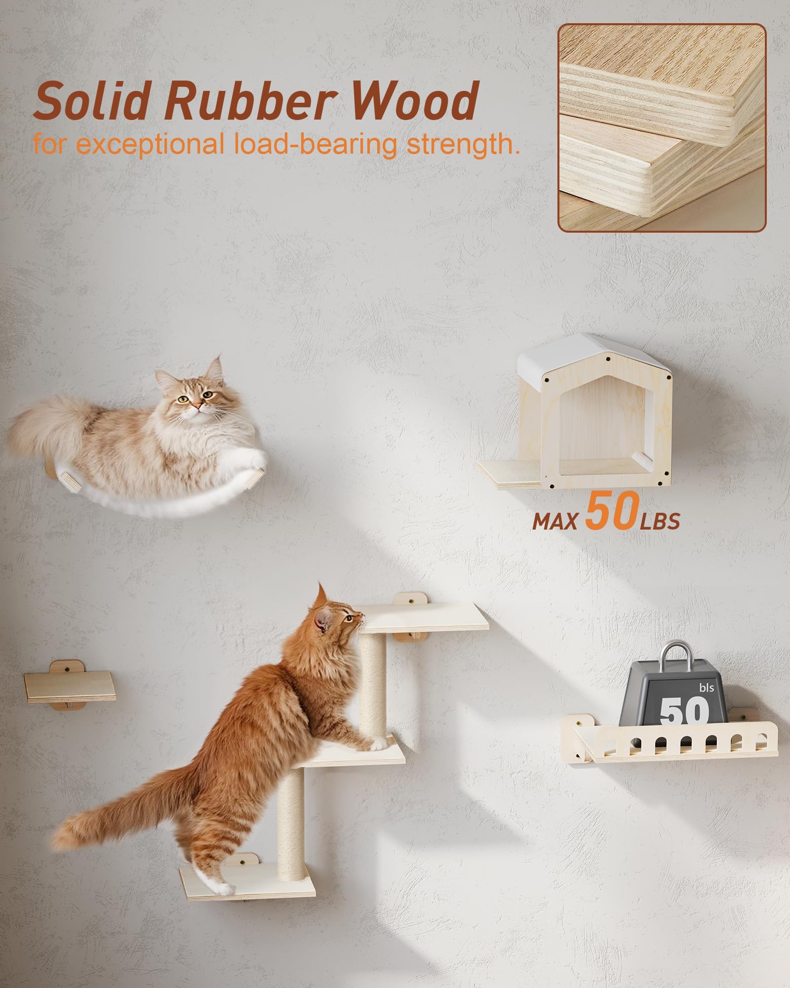 KinoTail durable rubber wood construction supports daily use with minimal flex.