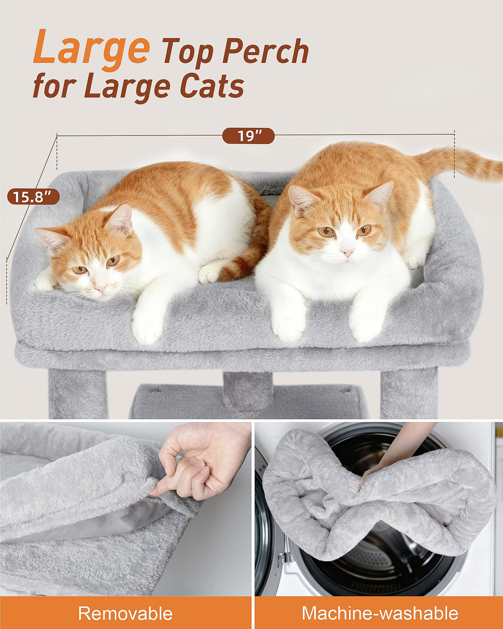 KinoTail large cat tree with sisal posts invites scratching and daily play