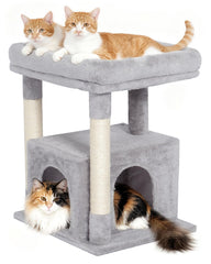 KinoTail large cat tree top perch provides roomy lounging space for big cats