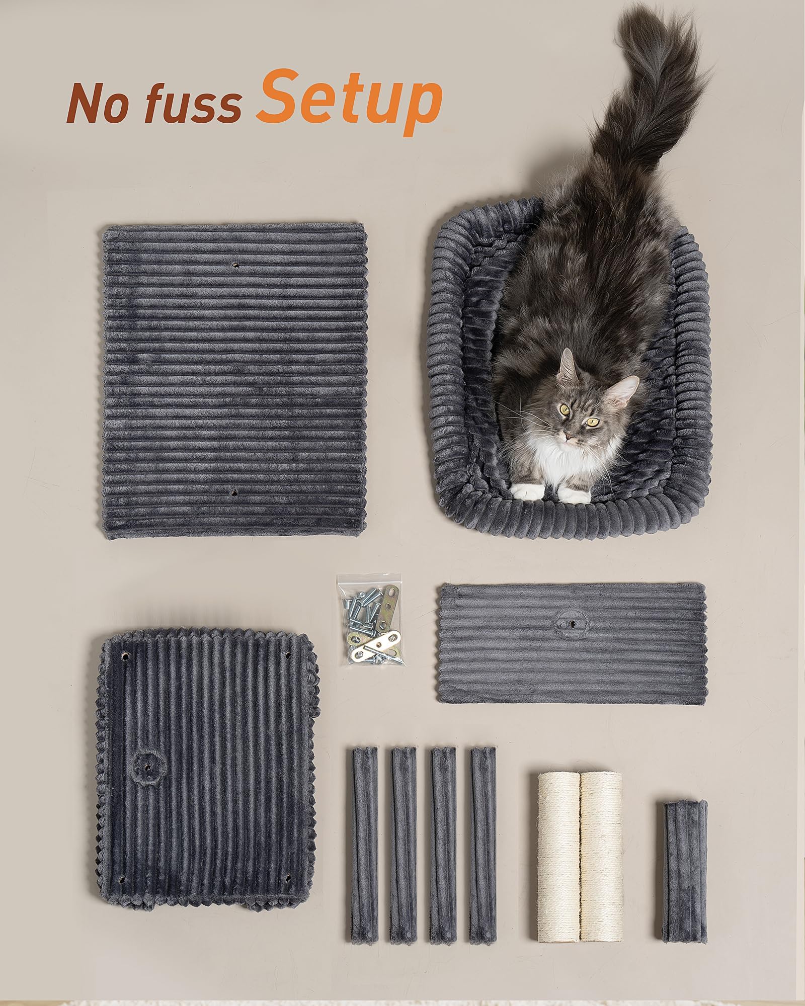 KinoTail perch promotes relaxed lounging and attentive watching from height.