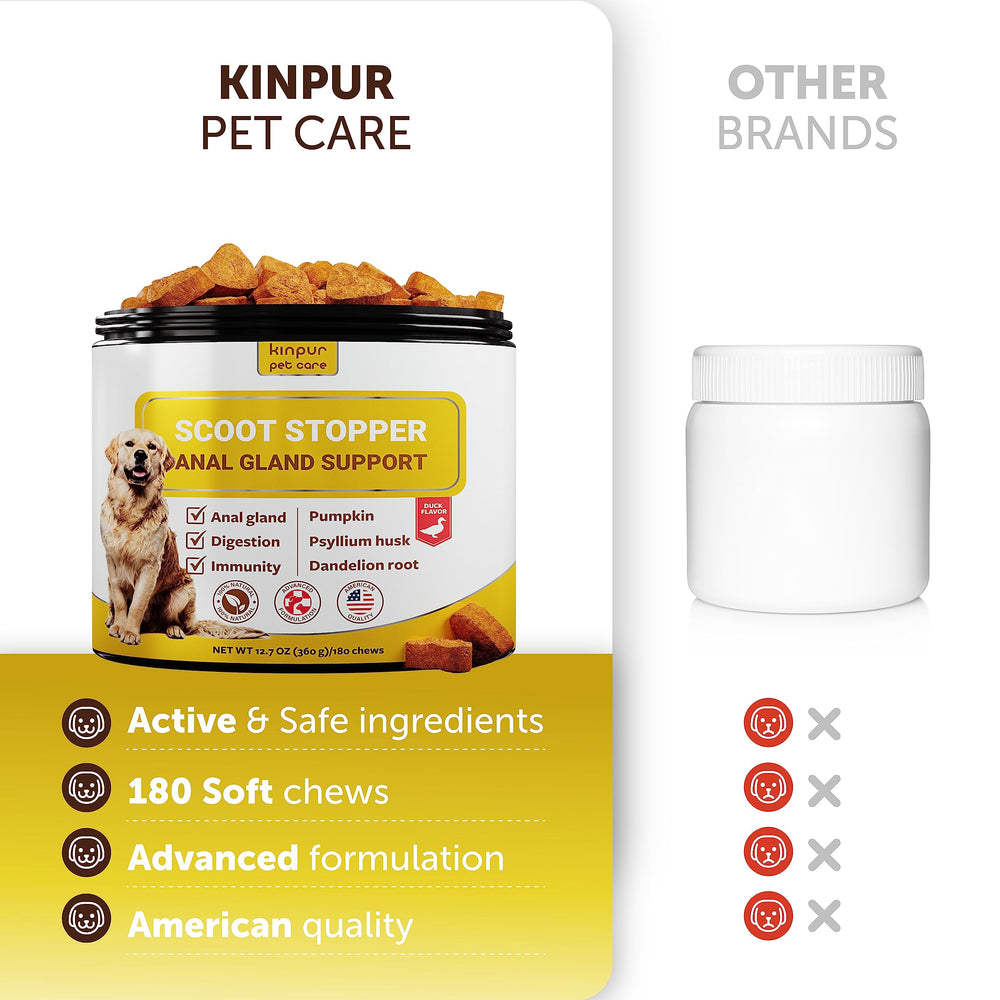 Kinpur No Scoot pumpkin and flax visual highlighting fiber rich ingredients
