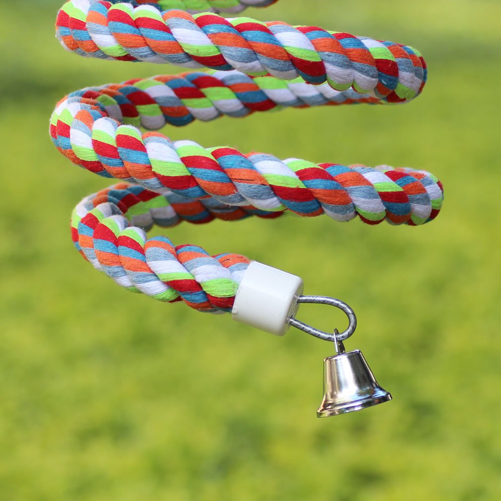 KINTOR rope bungee perch closeup shows soft cotton and core