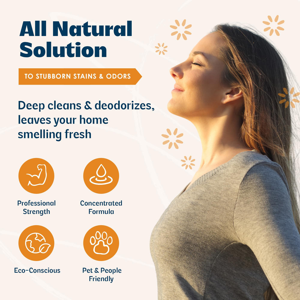 Carpet stain removal penetrates fibers to refresh and neutralize odors.