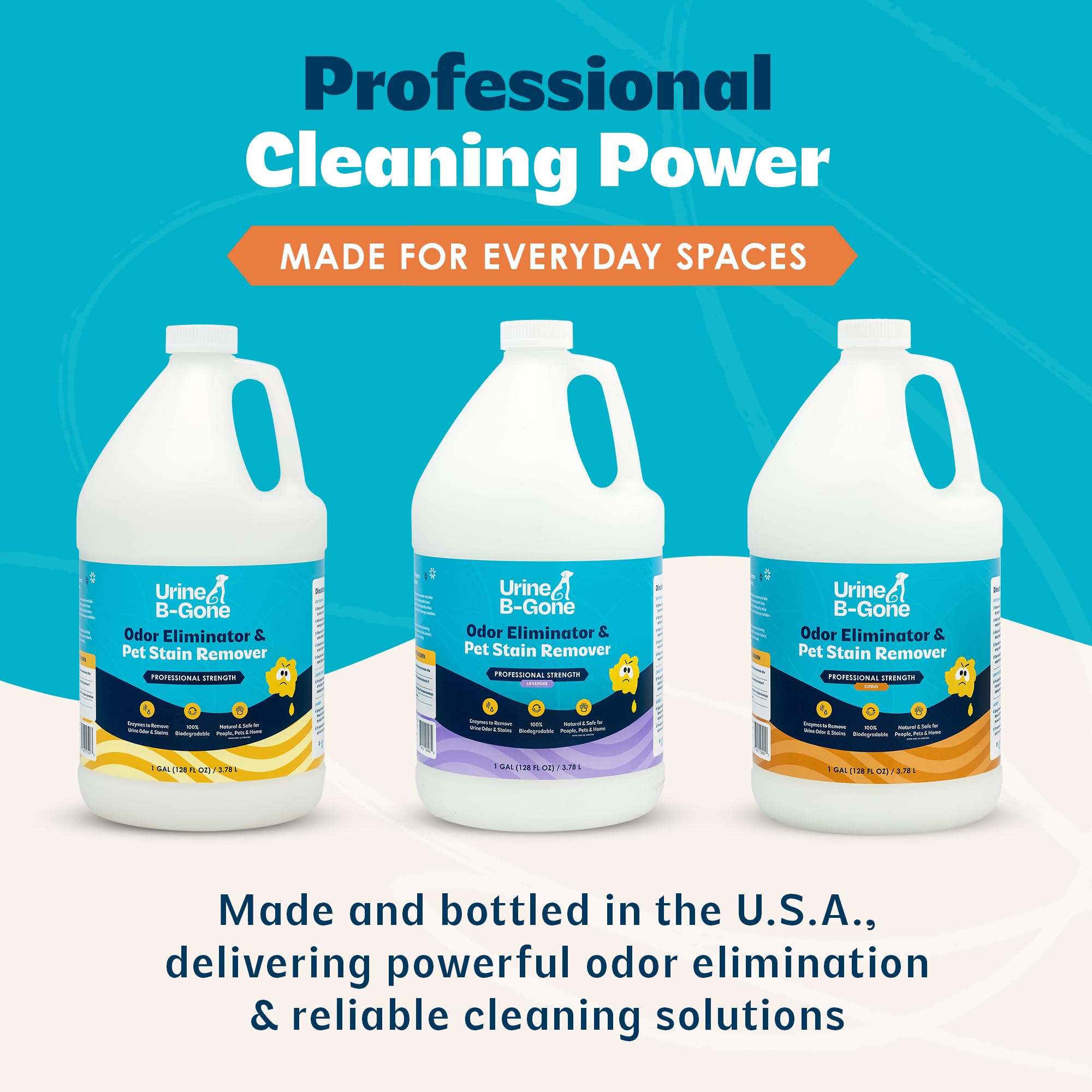 Kinzua Urine B-Gone deep-penetrating enzymes reach padding and floors for lasting freshness