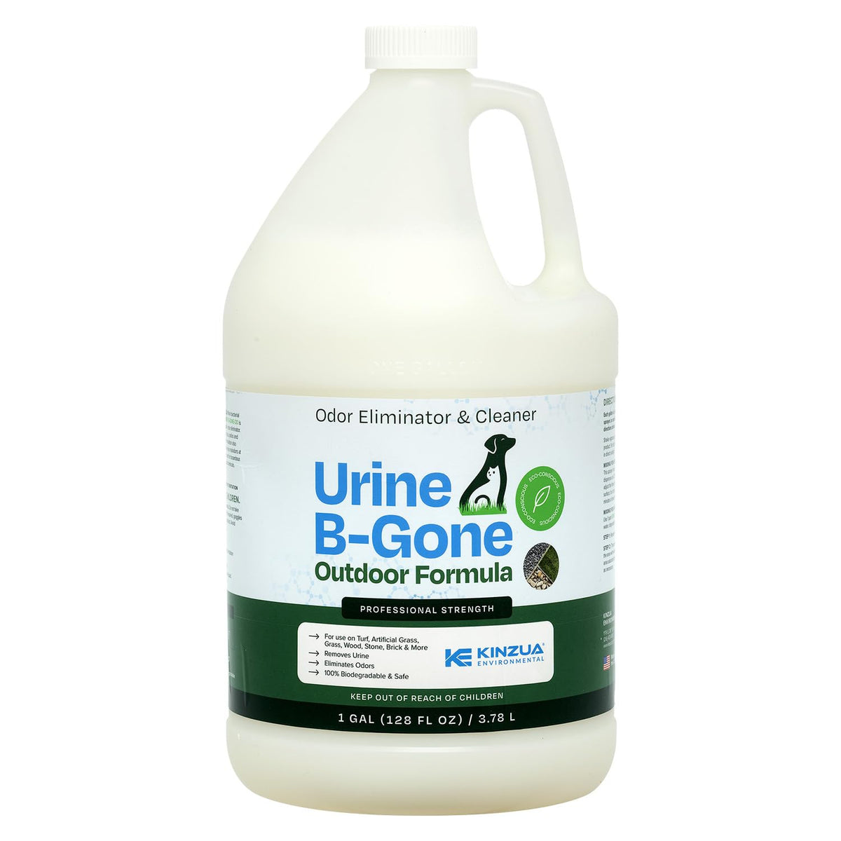 Kinzua Urine B-Gone-OD bottle; powerful outdoor urine odor cleaning action.
