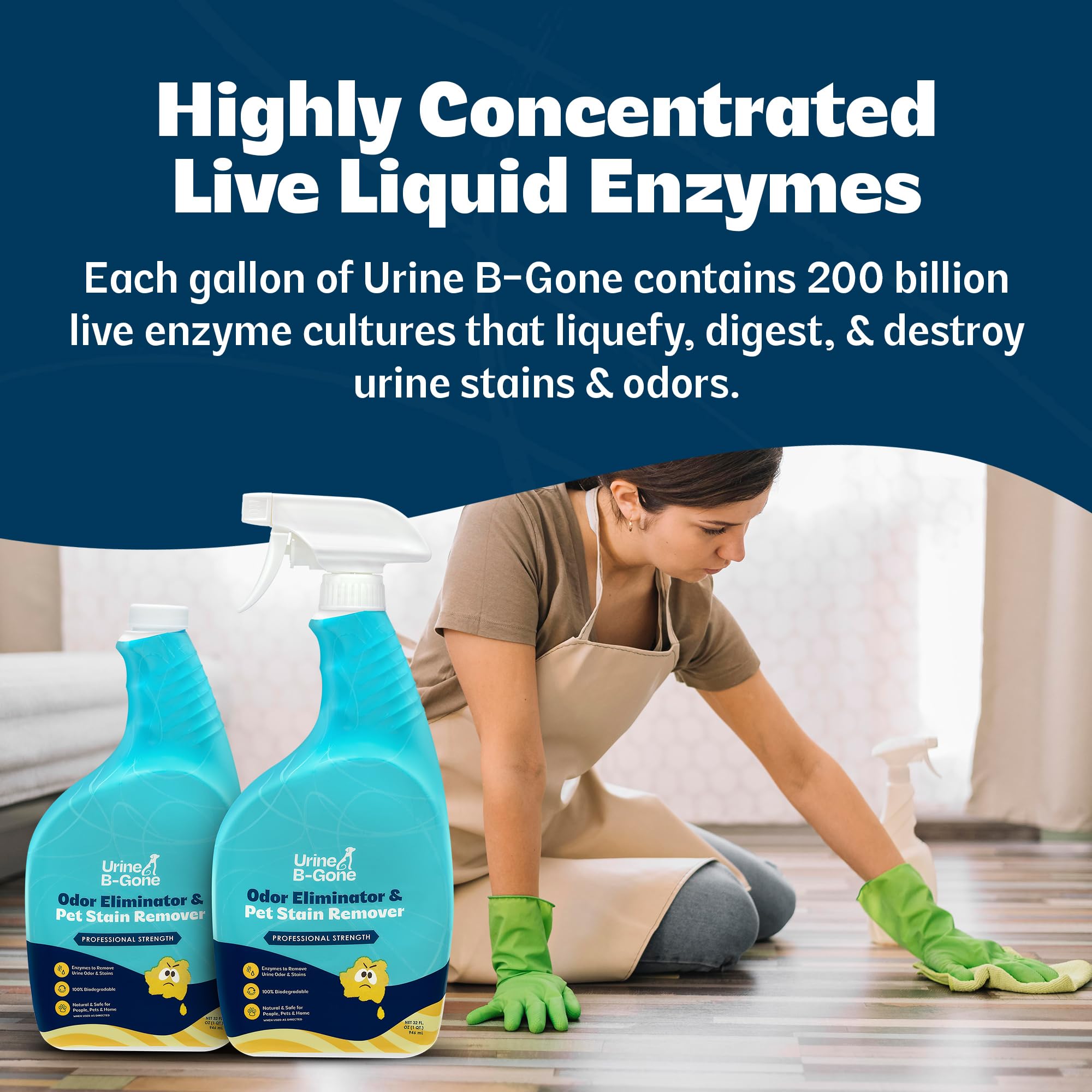 Kinzua Urine B-Gone original-scent bottle highlights fresh fragrance.