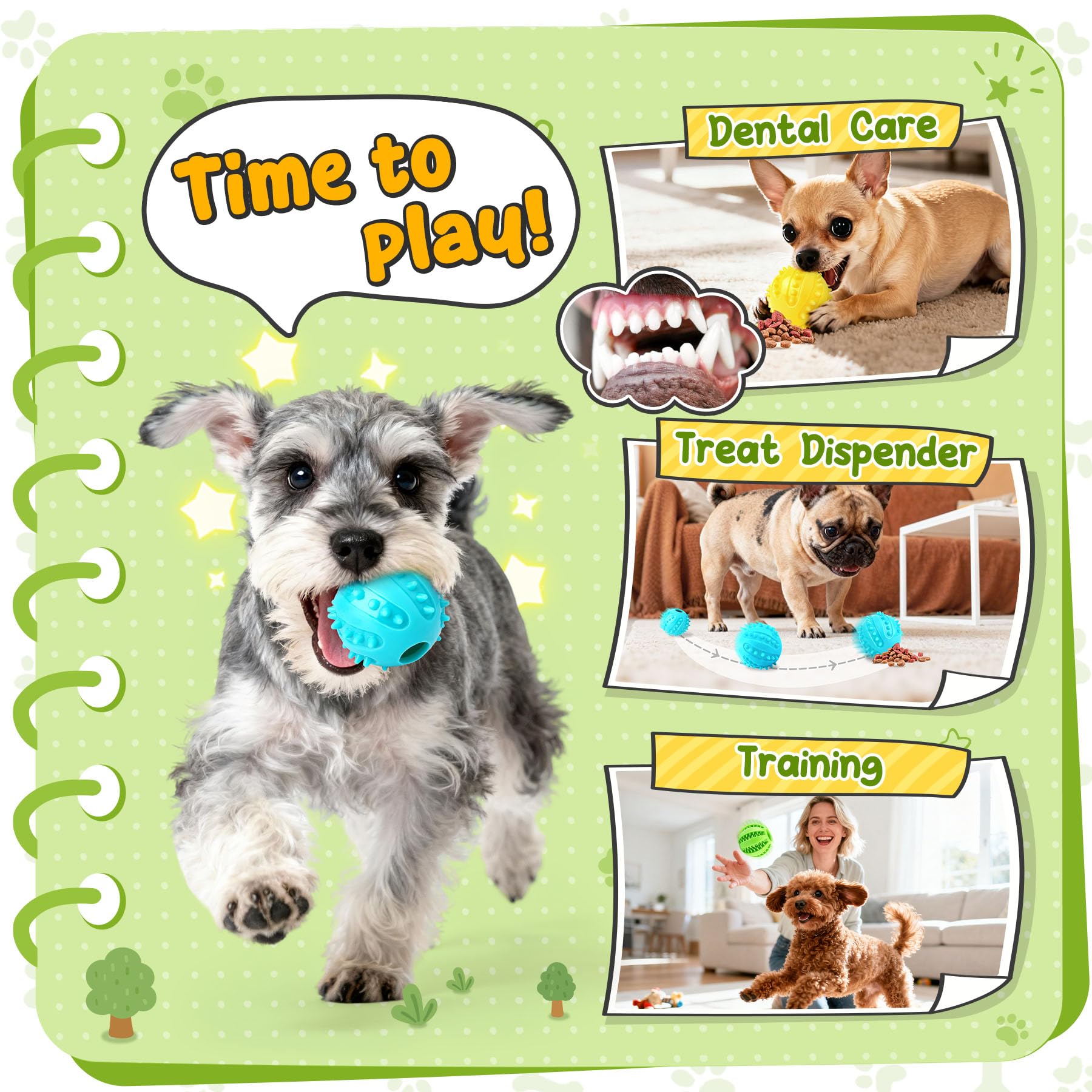 KIPRITII dog bags rolls provide convenient waste disposal after treats.
