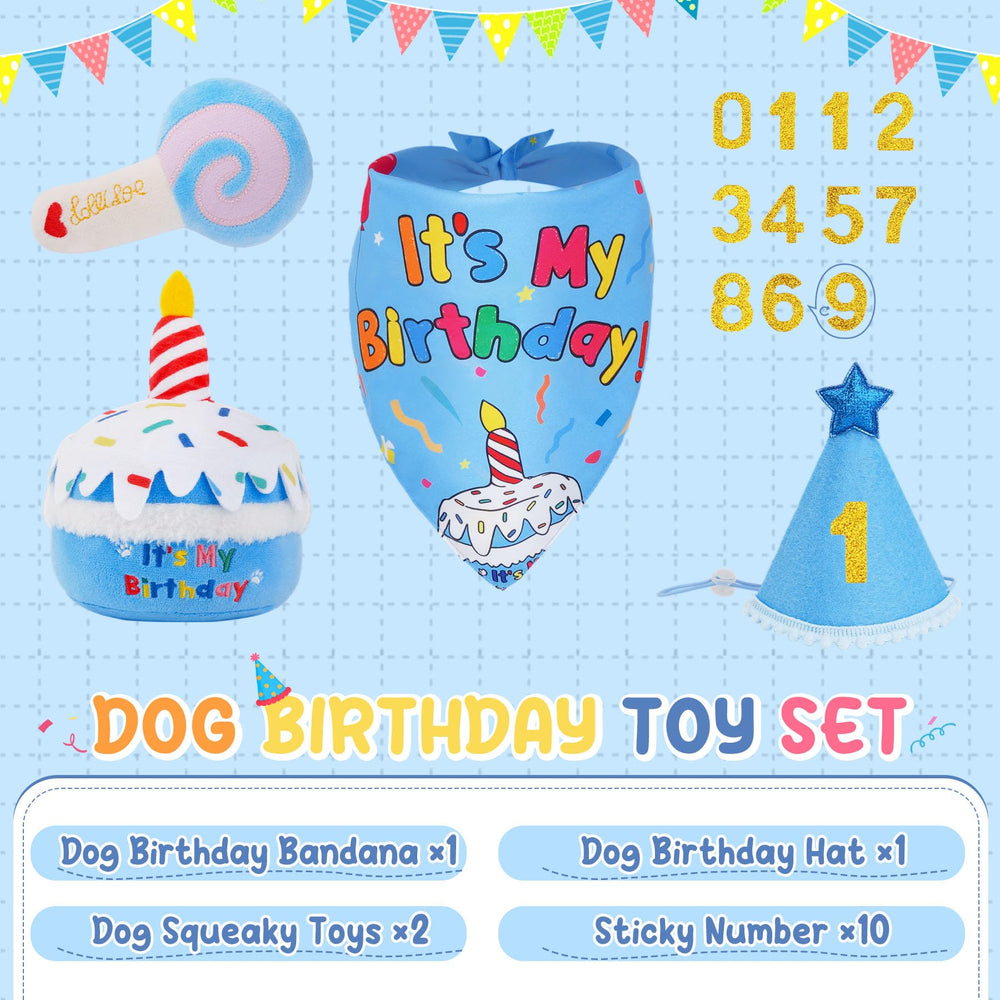 KIPRITII dog birthday bandana soft fabric for stylish party looks