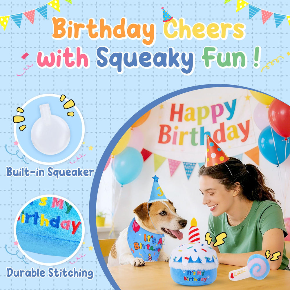 KIPRITII dog birthday party hat adjustable for festive photo moments