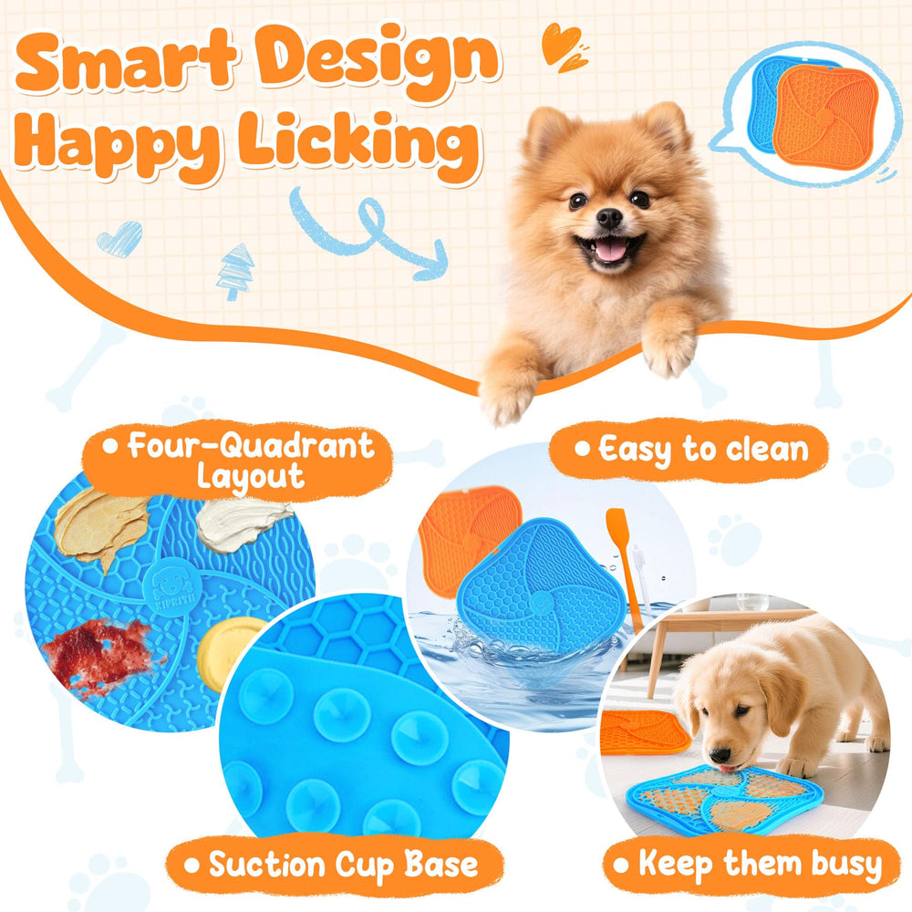 Kipritii dog feeding set includes brush for quick cleanup after meals