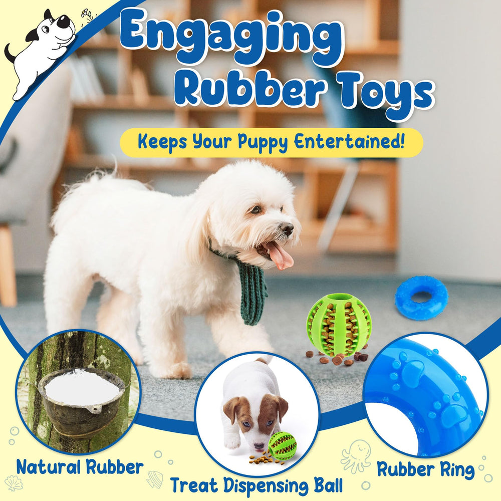 KIPRITII rubber ring toy ideal for gentle chewing and indoor fetch.