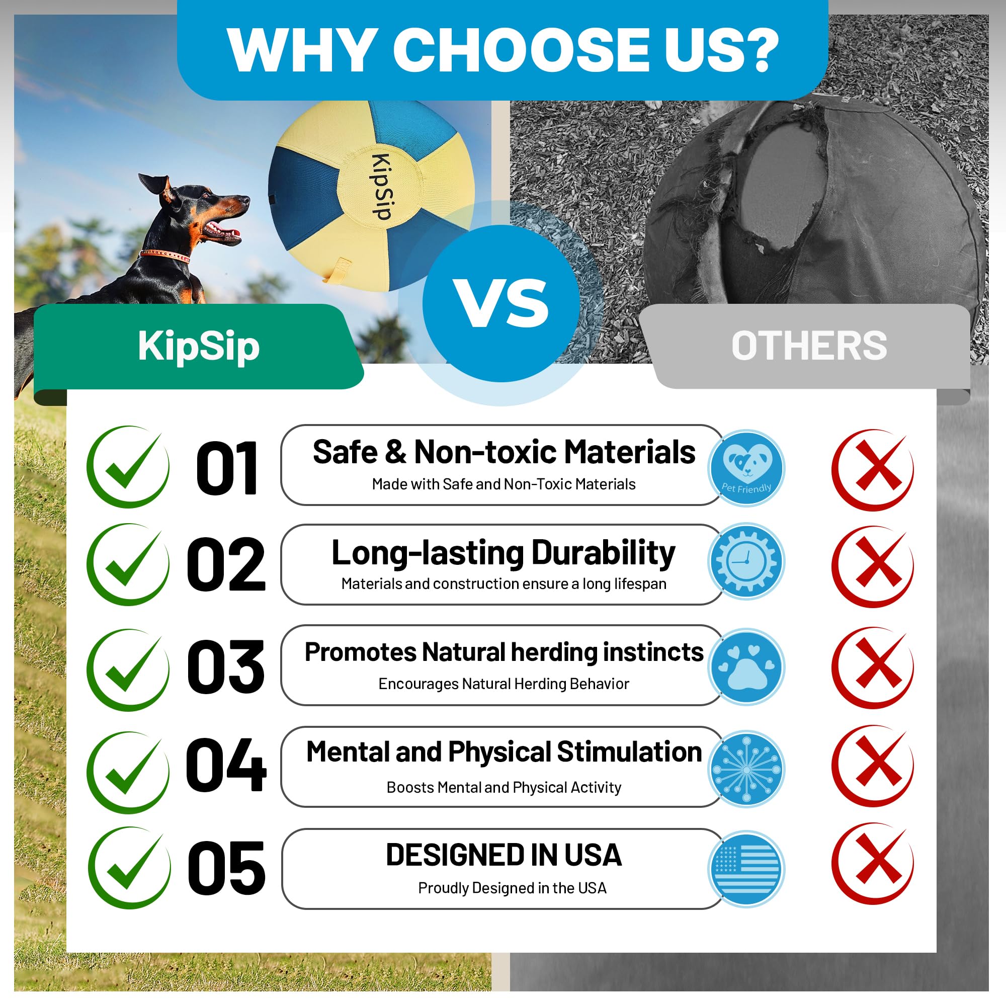 KipSip Herding Ball textured cover improves grip on varied surfaces