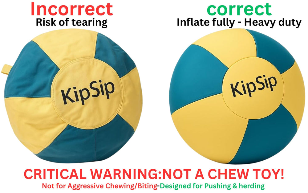 KipSip Herding Ball water-friendly design floats for splashy workouts