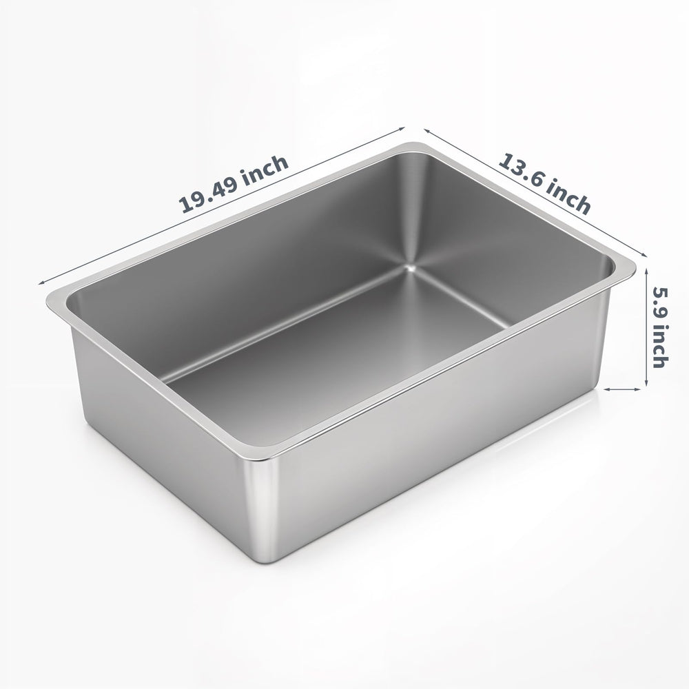 Kirecoo large interior supports comfortable littering in metal box.