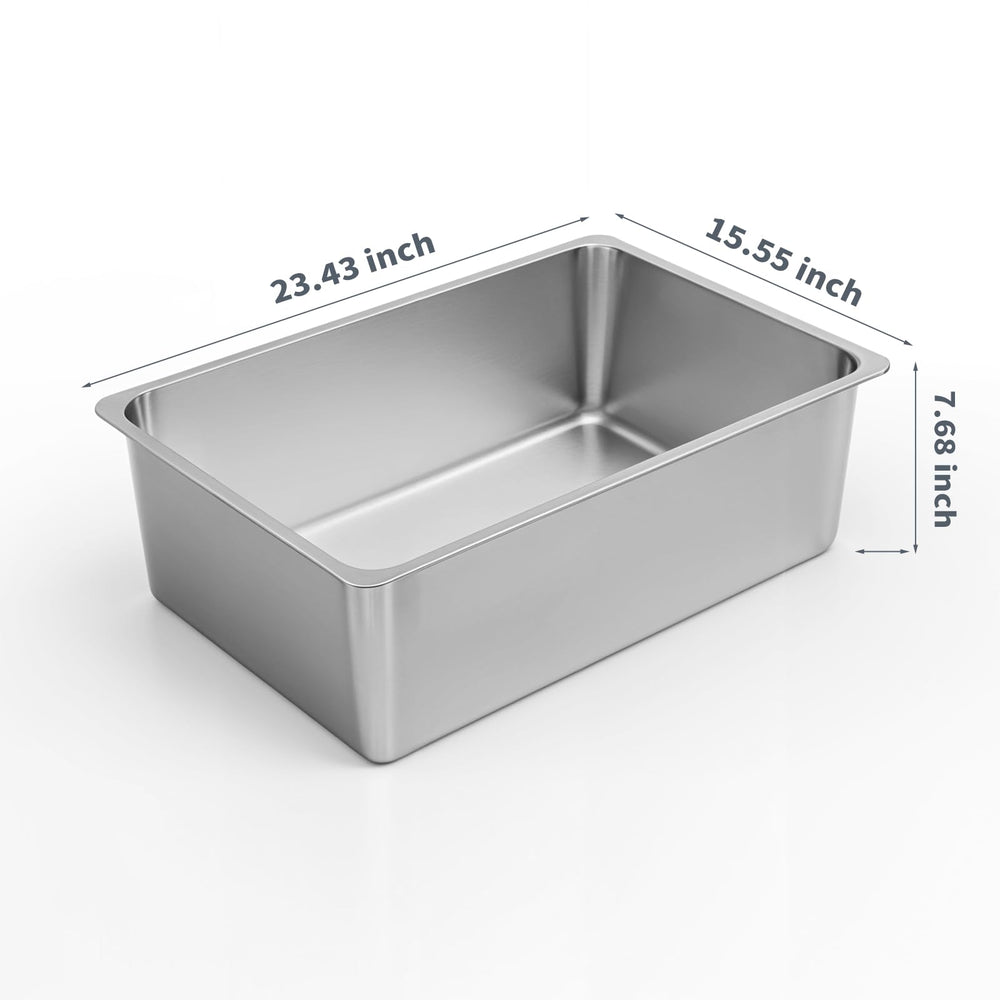 Kirecoo XXL high-sides litter box side view showing tall walls for containment.