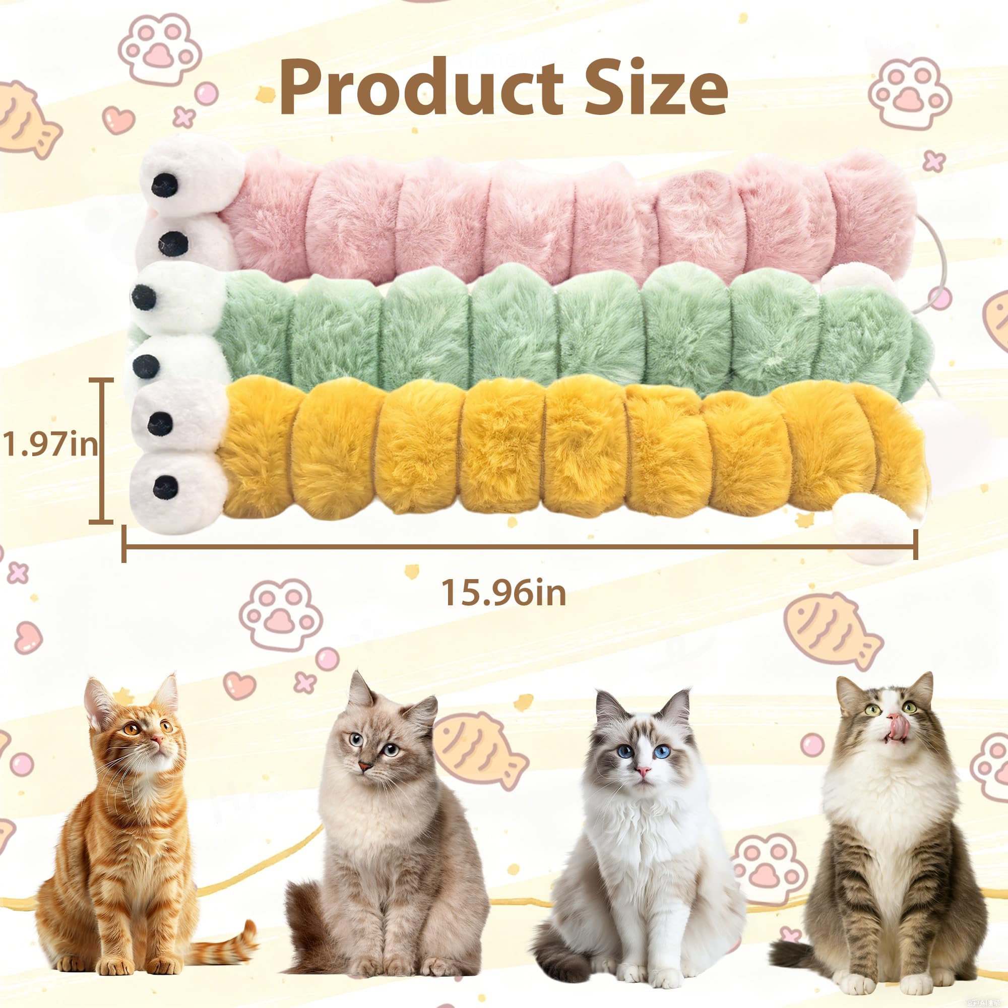 KIROYAL cat toy pillow with catnip inside enhances engagement
