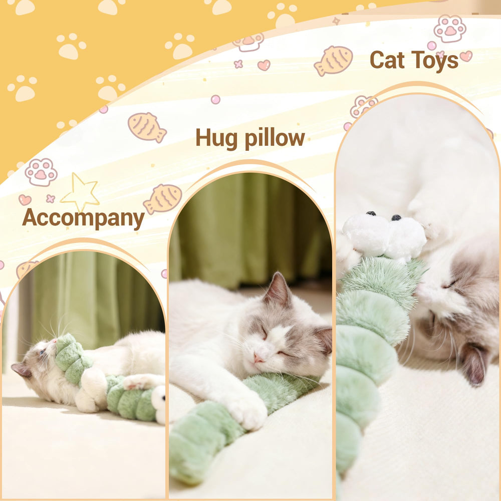 KIROYAL cat toy pillow 3-pack variety keeps cats entertained