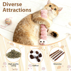 KIROYAL cat toy pillow colorful pack supports multi-cat rotation
