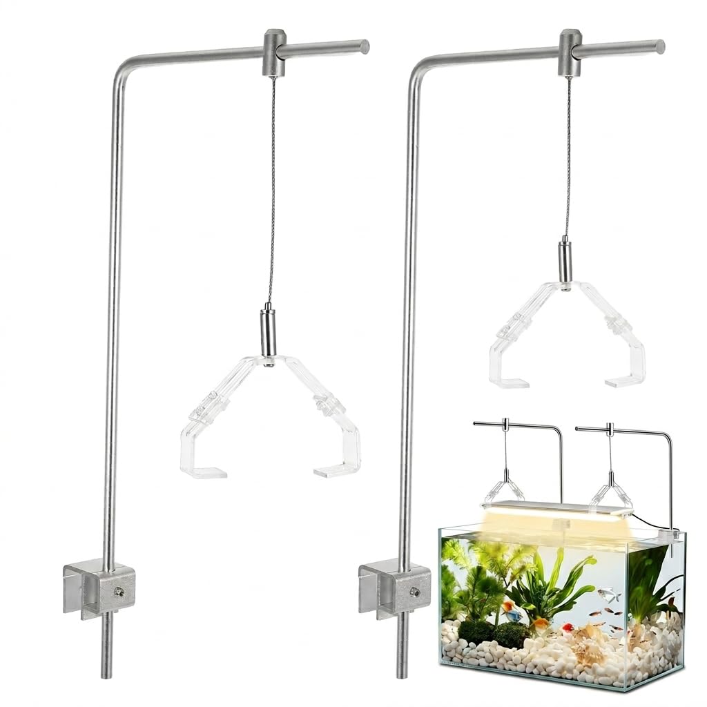 Kisangel aquarium light riser overview shows expanded coverage for brighter, more even tank lighting.