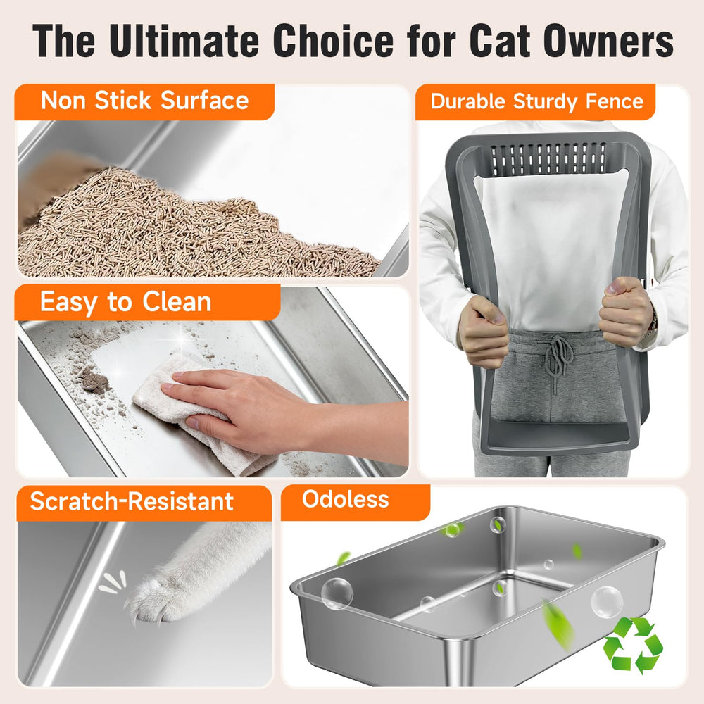KISENG anti-scratch litter box maintains sleek appearance after use.