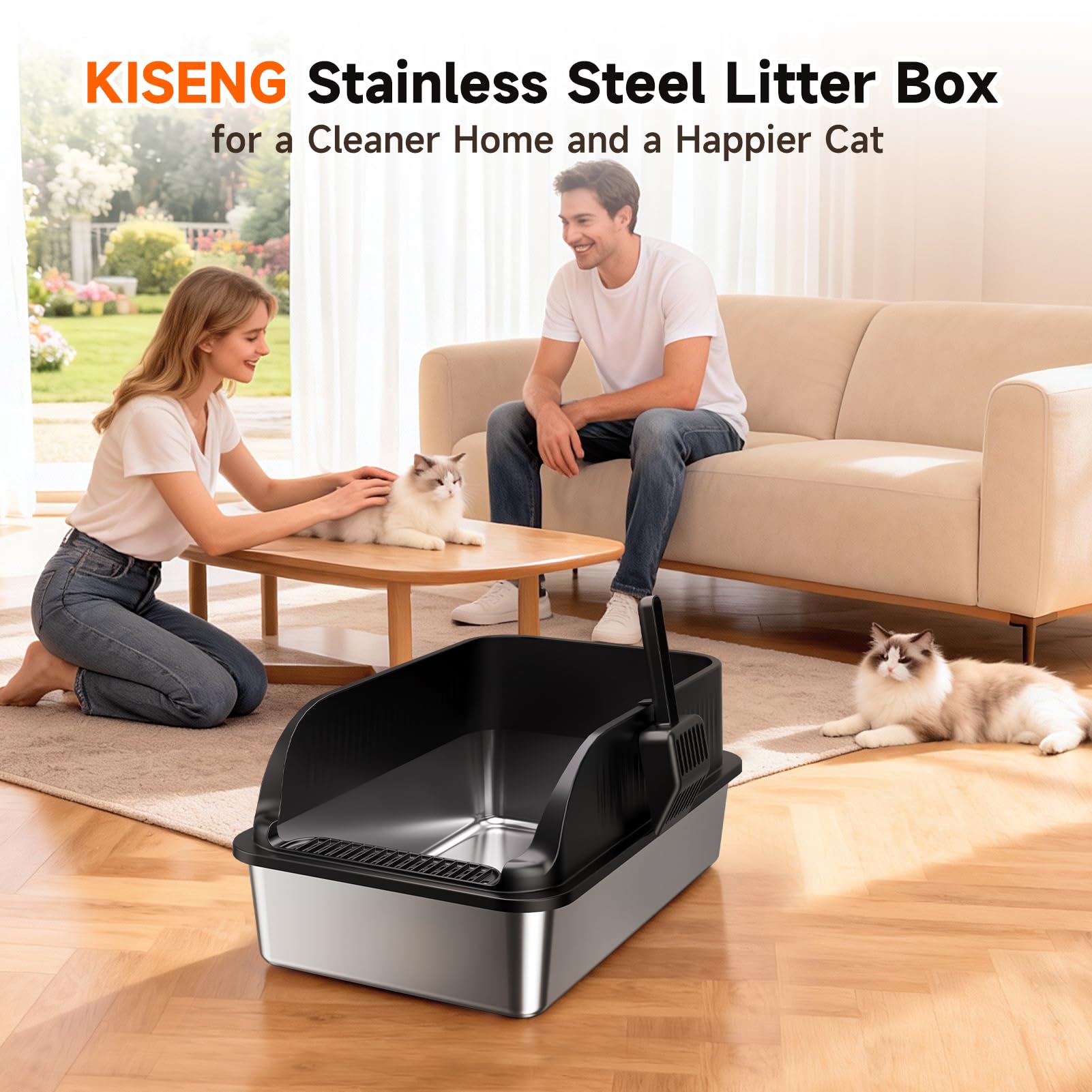 KISENG anti-urine leakage design with high walls reduces mess.