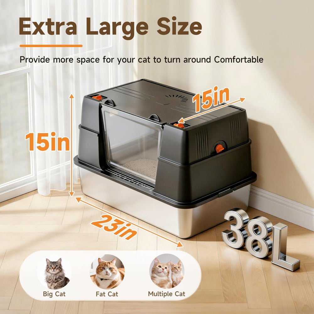 KISENG charcoal filter helps minimize odors between changes.