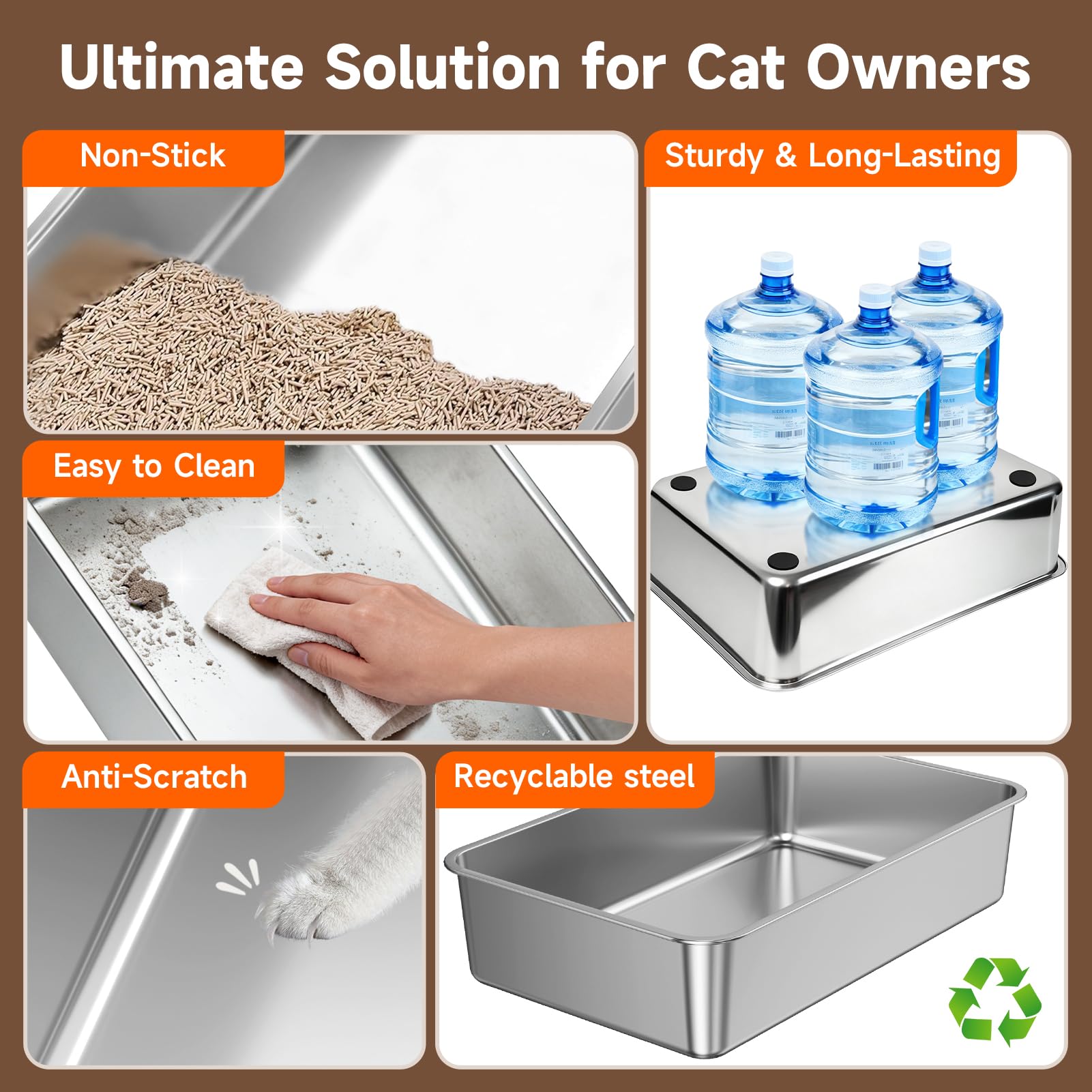 KISENG open top design for easy scooping and cleaning.