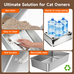 KISENG open top design for easy scooping and cleaning.