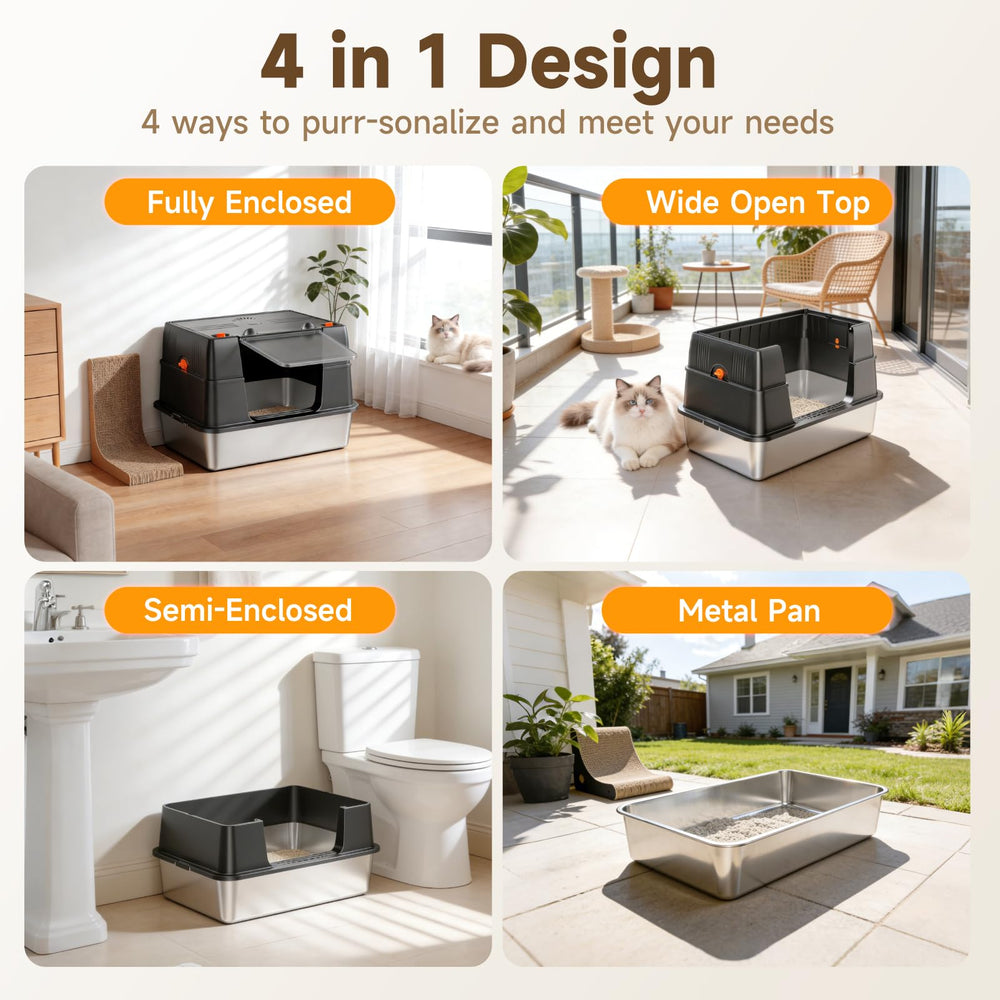 KISENG included scoop makes litter cleanup quick and convenient.