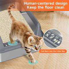 KISENG includes a litter scoop for convenient daily cleaning.