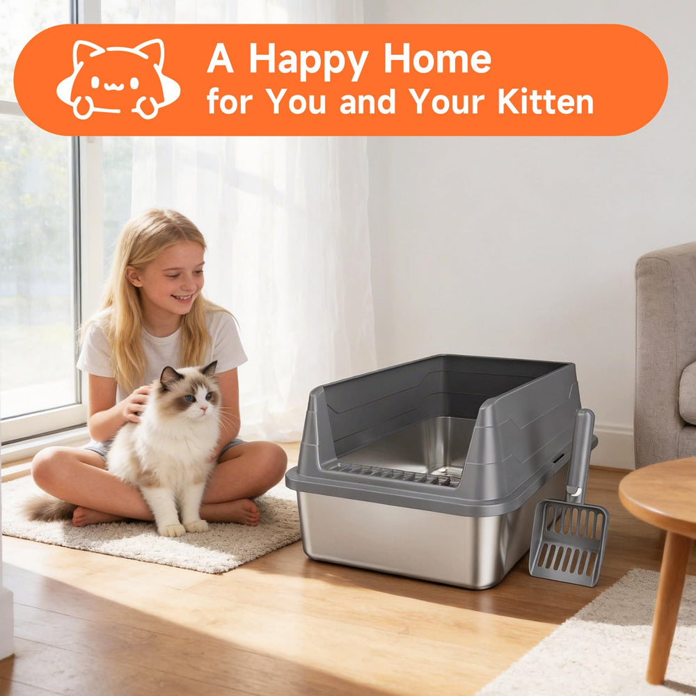 Durable, rust-resistant construction stands up to daily cat use.
