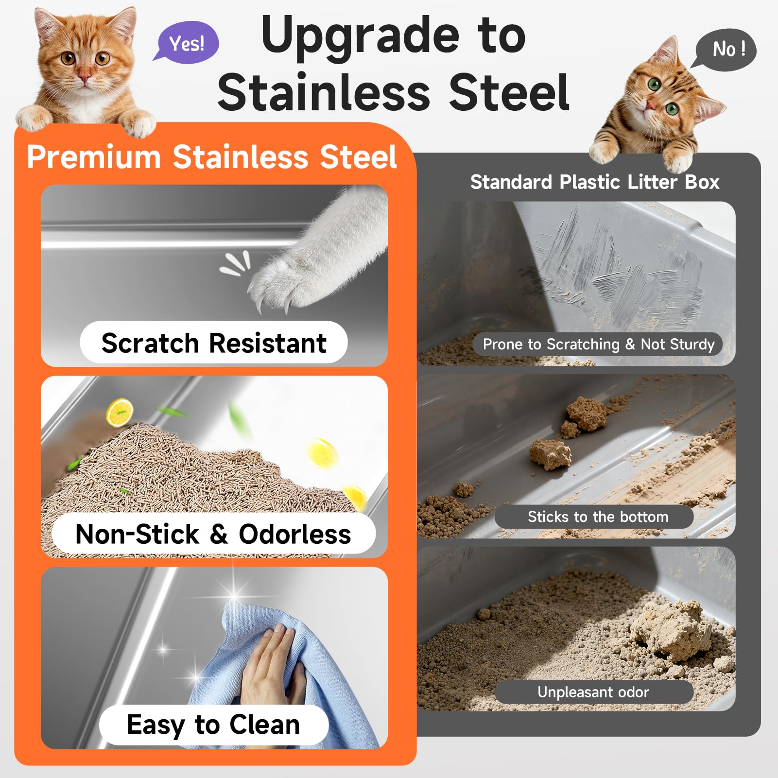 KISENG anti-slip pads stabilize the box for quieter use.