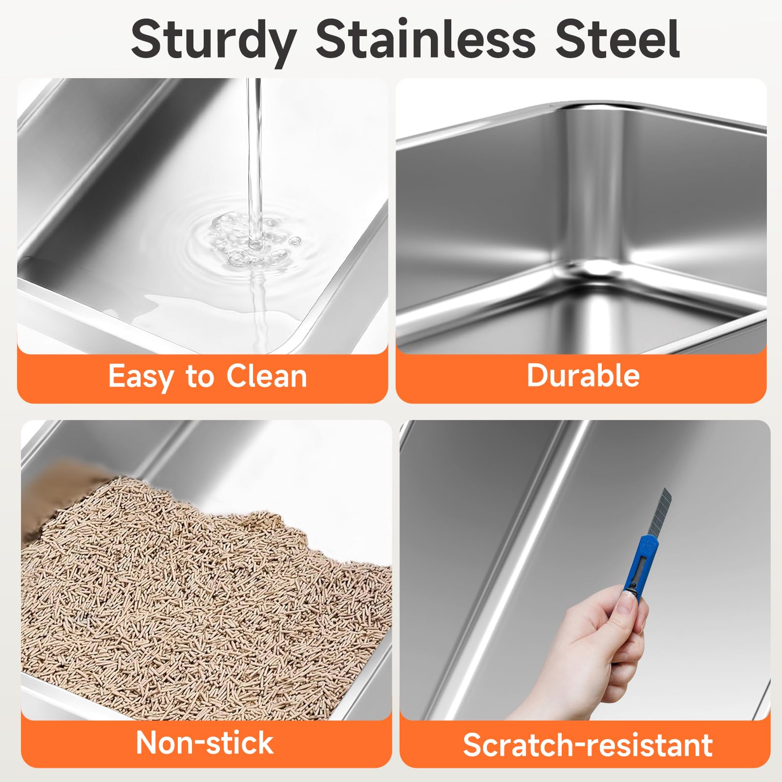Stainless steel resists odors, keeping spaces feeling fresh.