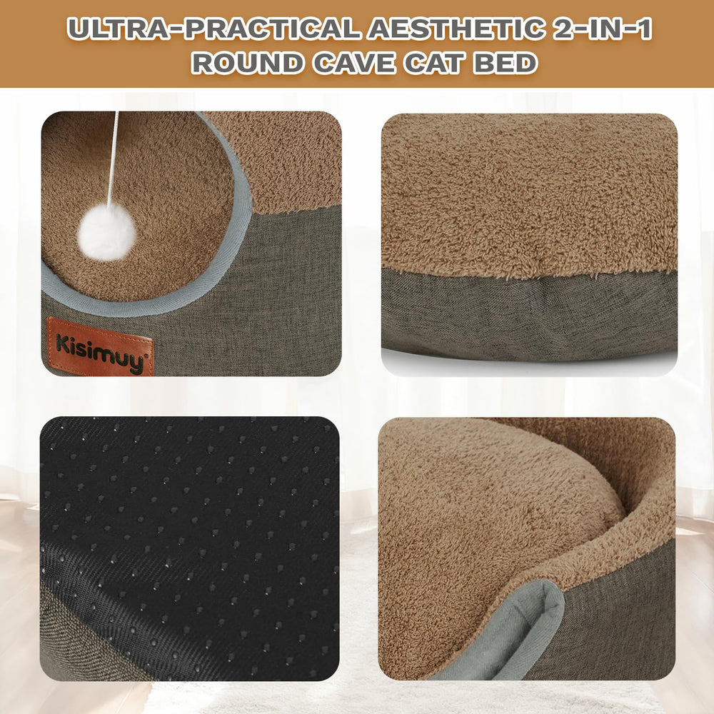 KISIMUY non-slip base keeps the bed stable on smooth floors.