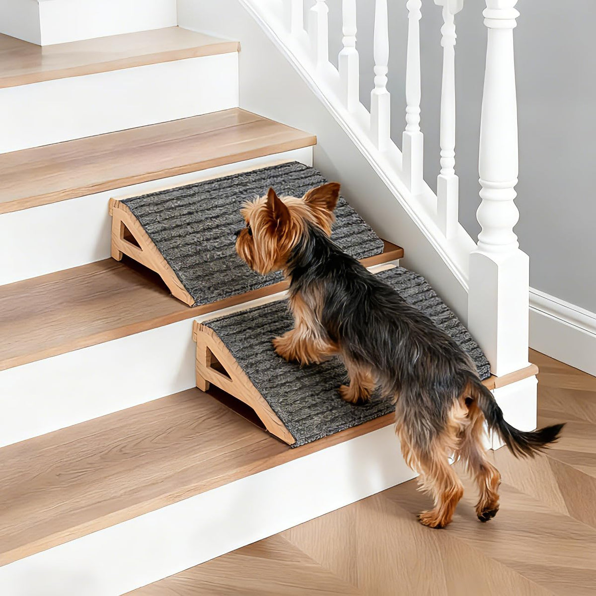 KISIMUY dog ramp with assembly-free setup for instant use.