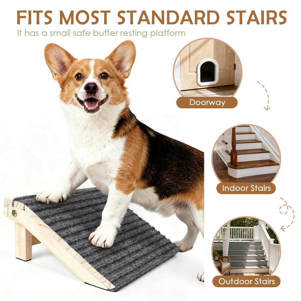 KISIMUY safe joint-friendly ramp designed for seniors and recovering pets.