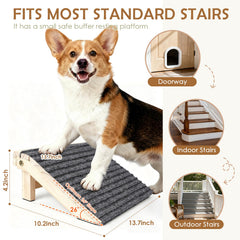 KISIMUY dog ramp wide 13.7 inch surface fits most stairs for easy use.