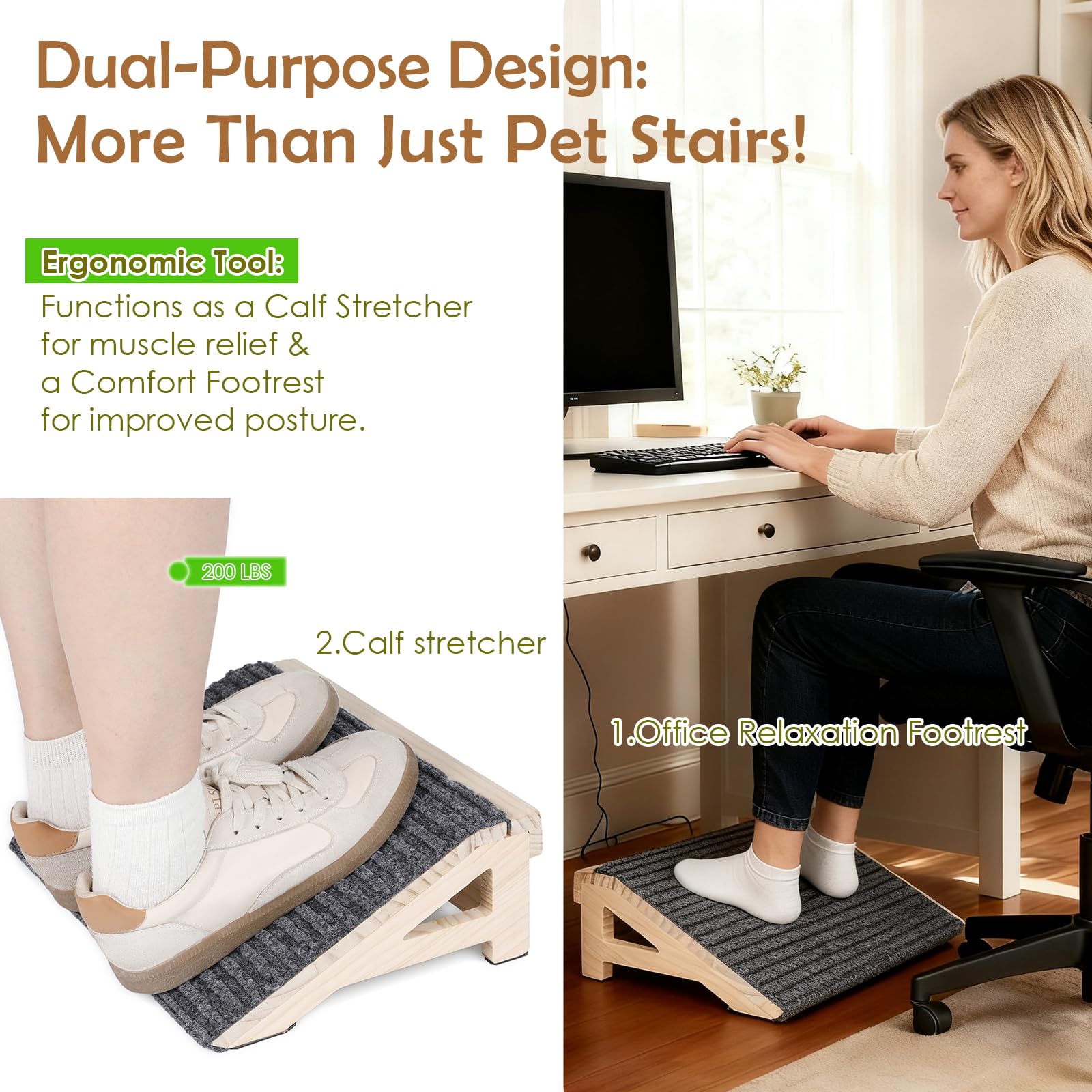 KISIMUY multi-use calf-stretcher and pet step.
