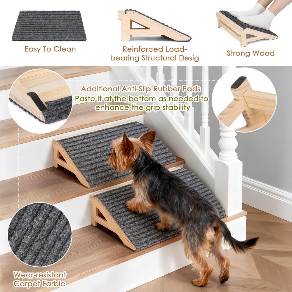 KISIMUY no-assembly dog stairs for quick setup