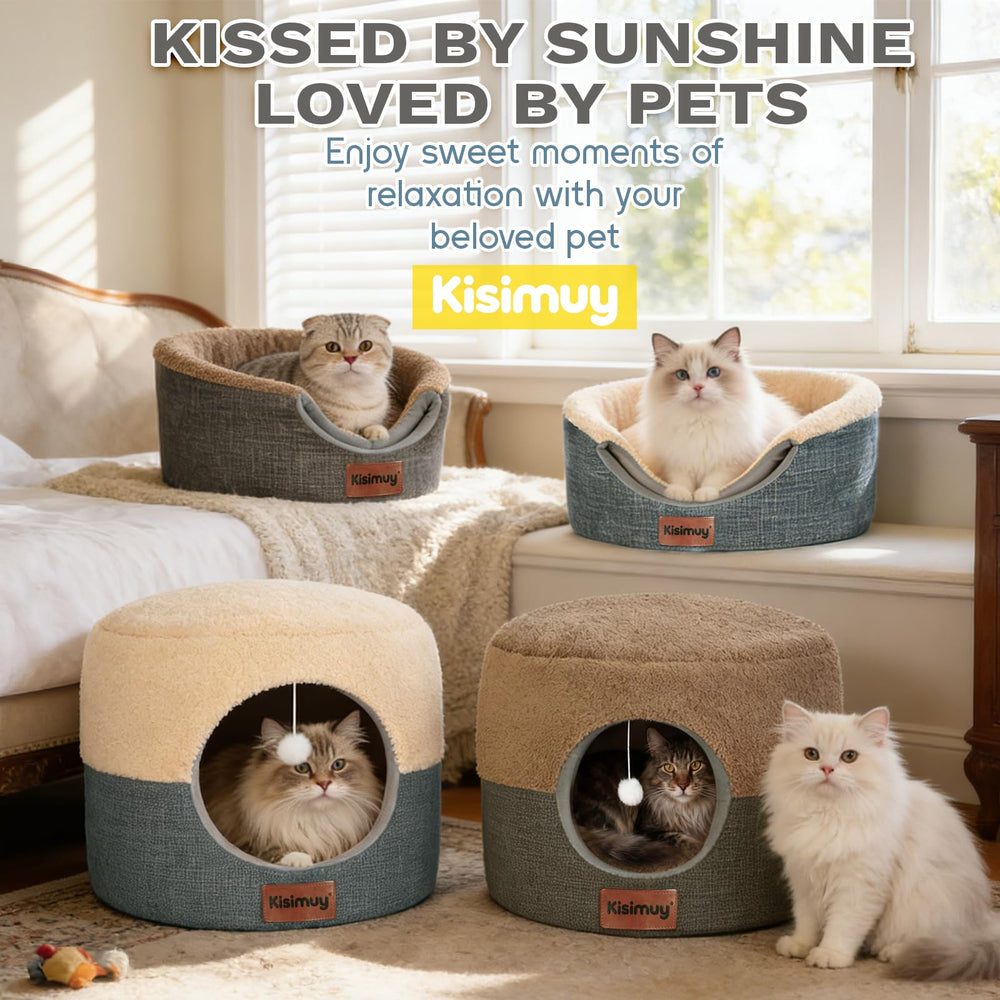 KISIMUY travel-friendly indoor pet bed fits small animals indoors.