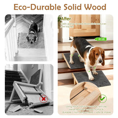 KISIMUY 13.7-inch wide surface accommodates dogs of various sizes.