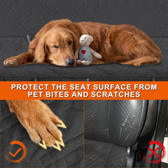 Kistrba back seat cover demonstrating seat retainers preserving original functions.
