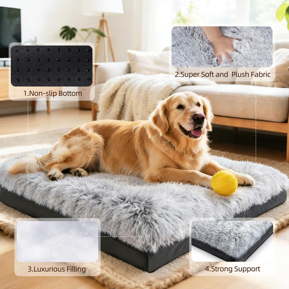 KISYYO premium dog bed 35 top view shows breathable surface ideal for year-round comfort.